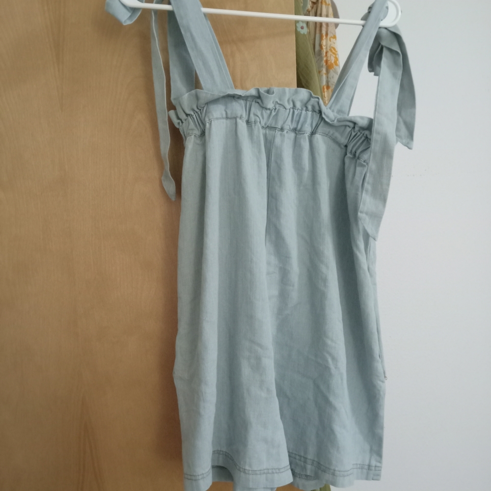 Light denim romper